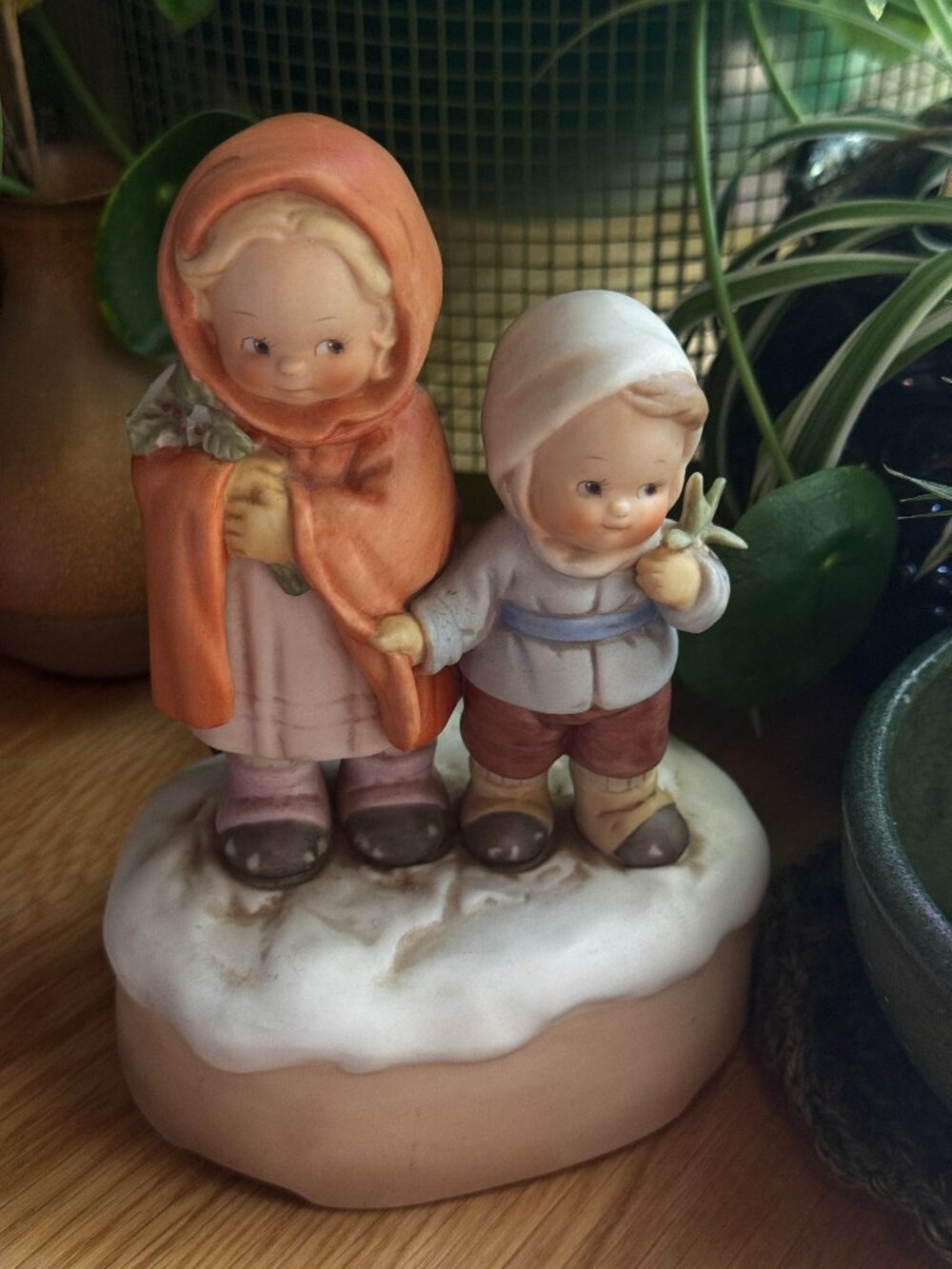 Enesco™ We Wish You a Merry Christmas Music Box, Vintage Circa 1988